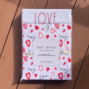 NIB Rae Dunn Love Sheet Set Twin